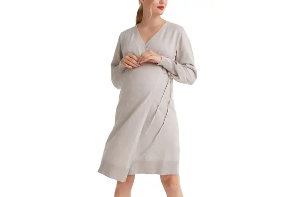H&M MAMA Knit Wrap Dress