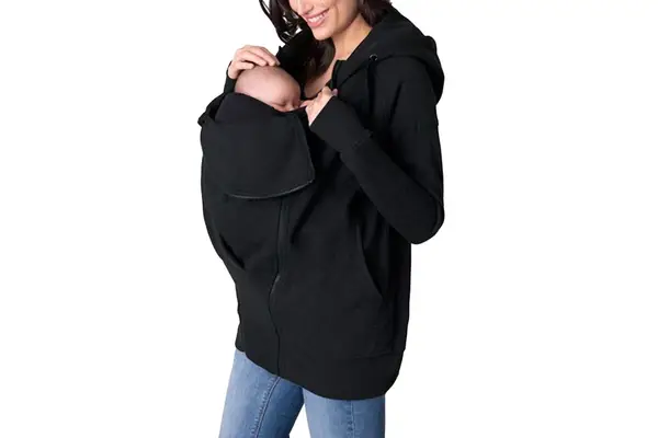 Seraphine Black 3 in 1 Maternity Hoodie