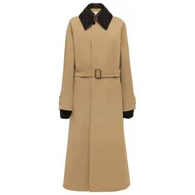Bottega Veneta Leather-Trimmed Cotton-Blend Trench Coat