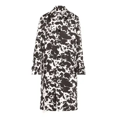 Christopher John Rogers Splatterware Car Coat in black and white