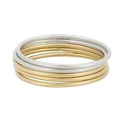 Jenny Bird Dane Bangle 5-Pack Set in gold and silver