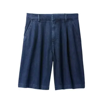 Gap 365 High Rise UltraSoft Longline Trouser Shorts in dark wash indigo