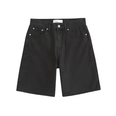Abercrombie & Fitch Mid Rise Jort in black denim