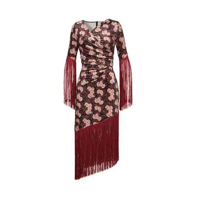 Lulus Dreamy Date Blue Surplice Midi Dress on model styled with sparkly handbag