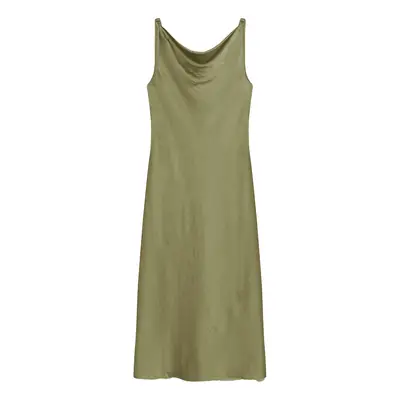 Wilfred New Goddess Satin Dress in bosana green