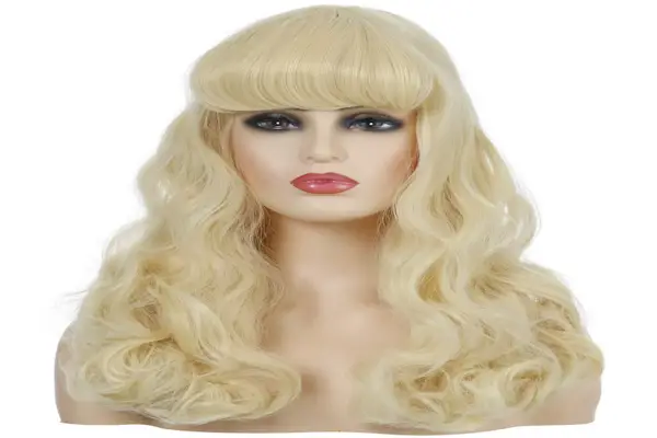 Vintage blond parykk med smell