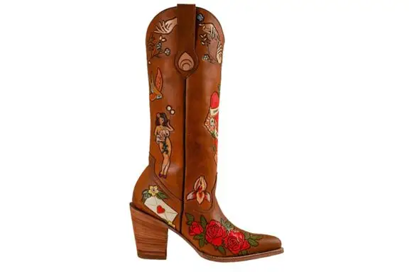 Brother Vellies My Body My Choice Doodle Cowboy Boot