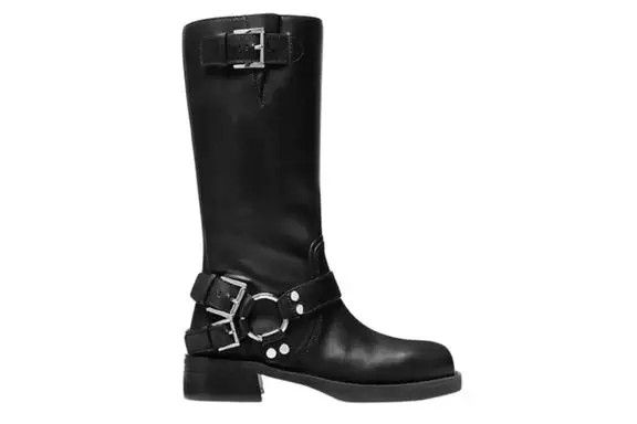 Michael Kors Crosby Leather Moto Boot