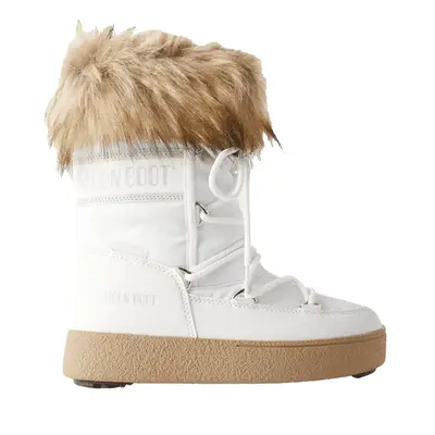 Moon Boot LTrack Monaco Faux Fur-Trimmed Snow Boots in white