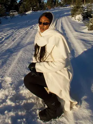 Tove Vanessa Shearling Coat in black