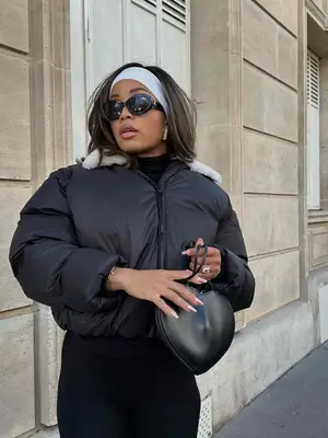 Veronica Beard Fairbanks Fox Puffer Jacket in khaki tan