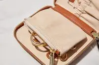 An open Levenger Carrie Mini Jewelry Organizer