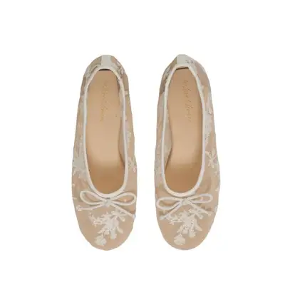 mesh white For Love & Lemons flats