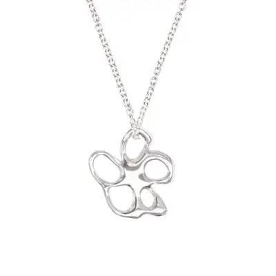 silver flower Yam necklace
