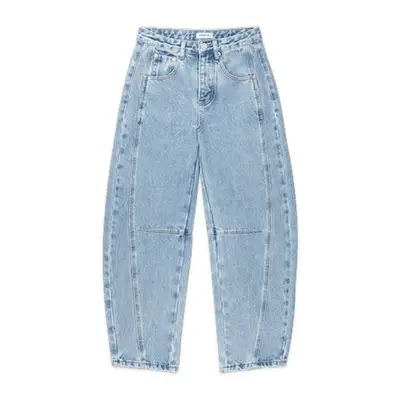 Parke Horseshoe Jeans in light vintage wash with multiple seams