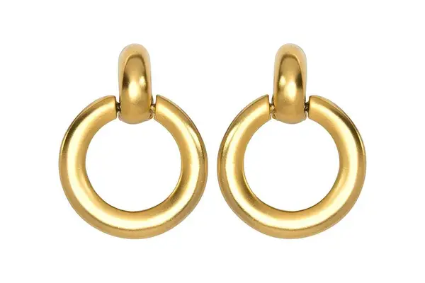 Kenneth Jay Lane Twist Doorknocker Clip Earring