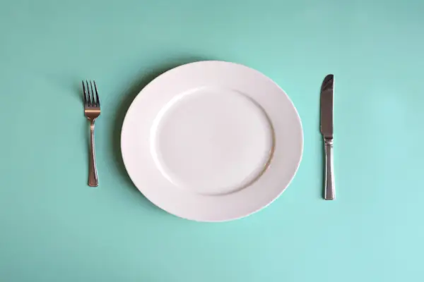 Directly Above Shot Of Empty Plate On Table