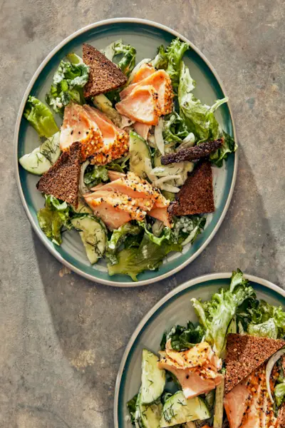 ensalada de salmón smorrebrod