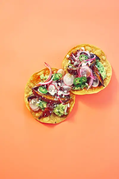 tostas portobello glaseadas con adobo