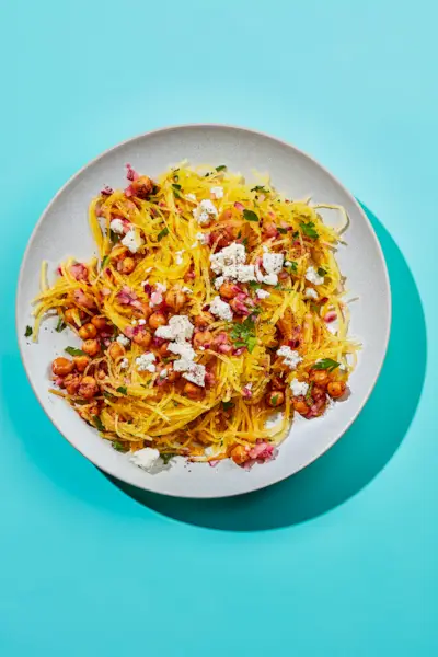 Kichererbsen und Spaghettikürbis