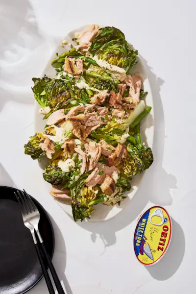 gegrilltes kleines Juwel und Spargel-Tonnato