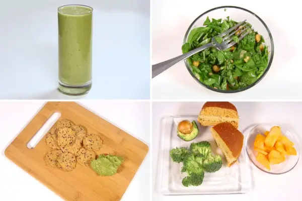 1200 kalorií denně veganský dietní plán