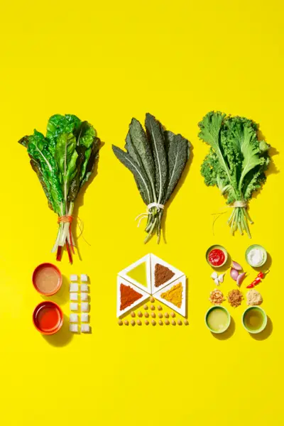 leafy green recipes with ingredients swiss chard, kale, mustard greens
