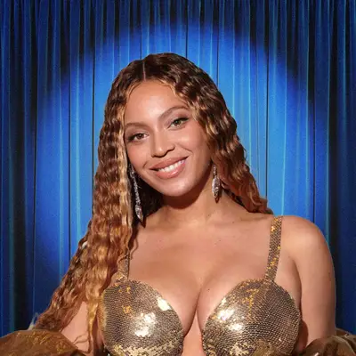 Beyonce in a spotlight