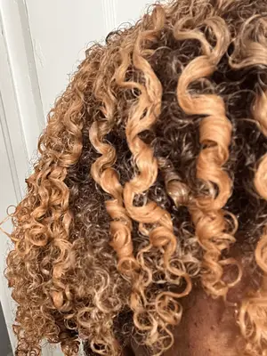 Bianca Lambert showing up-close shot of her curls