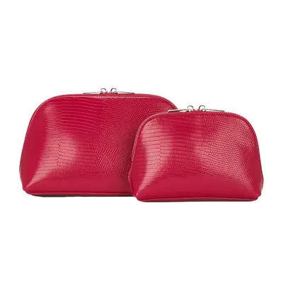 Jordan Road Red Python Embossed Pouch Set