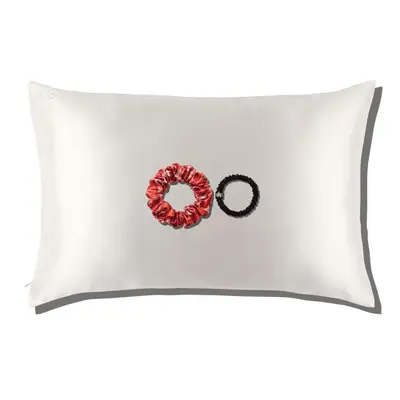 slip silk pillowcase and scrunchie set