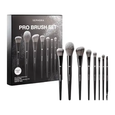 sephora collection pro brush set on white background