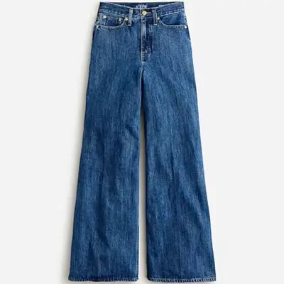 J. Crew High-rise superwide-leg jean in Laura wash