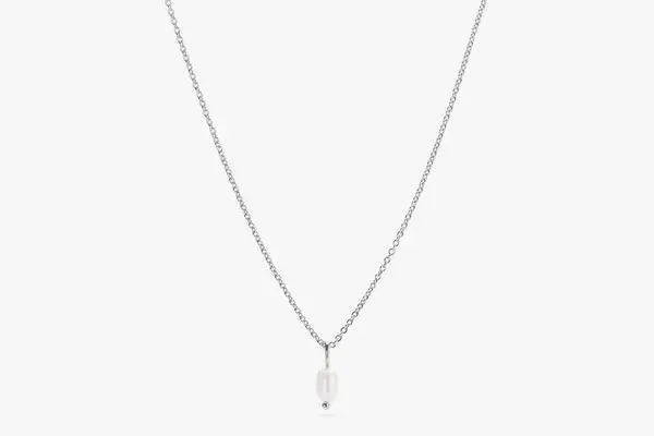Ana Luisa MINI NAOMI SILVER Silver Pearl Necklace