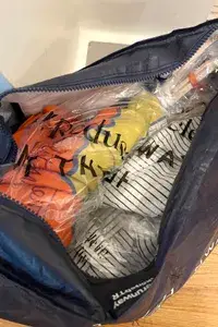 A peak into a Rent the Runway package