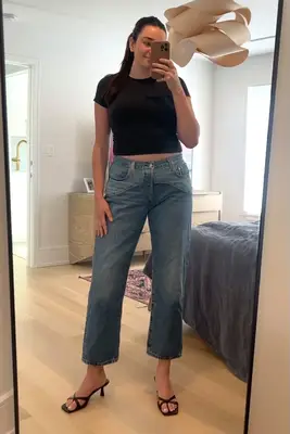 A woman wearing the Levi