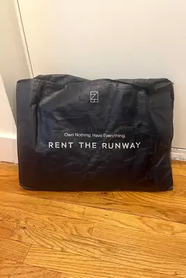 A unopened package form Rent the Runway