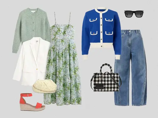 A collage of outfits from clothing subscription websites for women