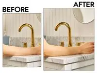 Before and after photos of a person