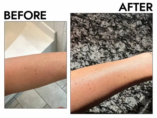 Vaseline Intensive Care Cocoa Radiant Smoothing Body Butter before after