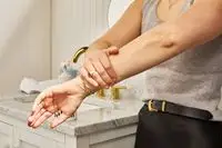 Saltair Body Lotion being rubbed into arm