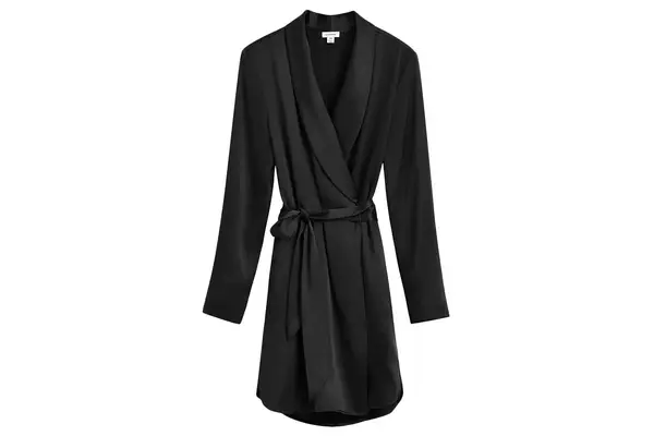 The SKIMS Soft Lounge Robe on a hanger