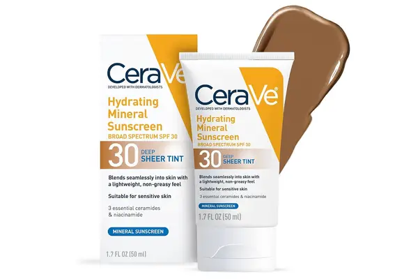 Amazon CeraVe Hydrating Mineral Sunscreen SPF 30 with Sheer Tint