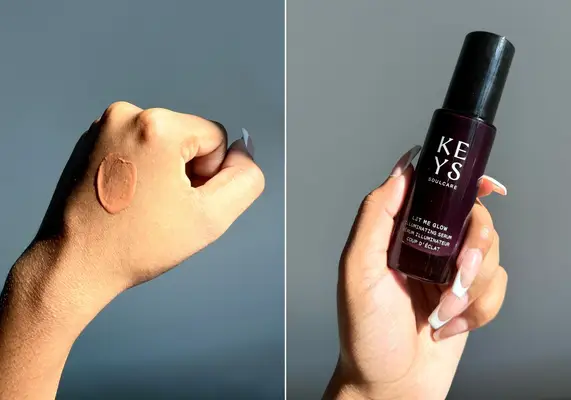 Keys Soulcare Let Me Go and Swatch on Hand