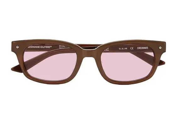Bonnie Clyde Checkmate Brown Sunglasses