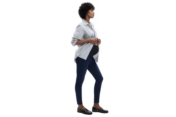 Gap Maternity True Waistband Full Panel Girlfriend Jeans