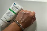 Vanicream Daily Facial Moisturizer on the back of a person