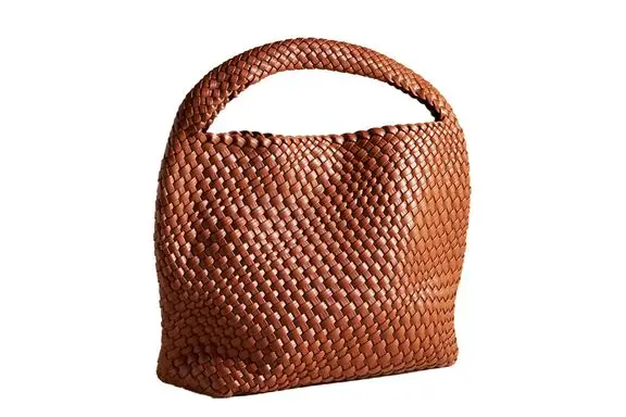 Antik Kraft Woven Faux-Leather Slouchy Bag