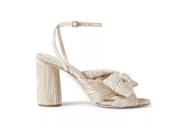 Loeffler Randall Camellia Knotted Metallic Sandals