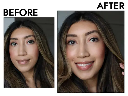 Before and after applying the Burt